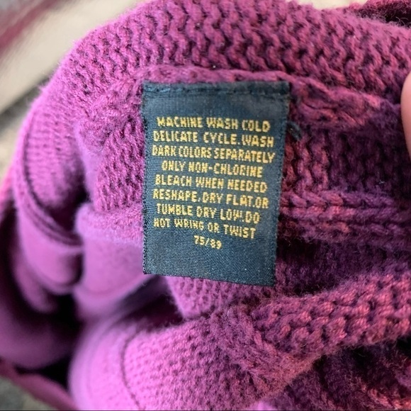 Vintage Eddie Bauer Knit Sweater Pullover Men XL Burgundy Long Sleeve Preppy - Picture 9 of 10